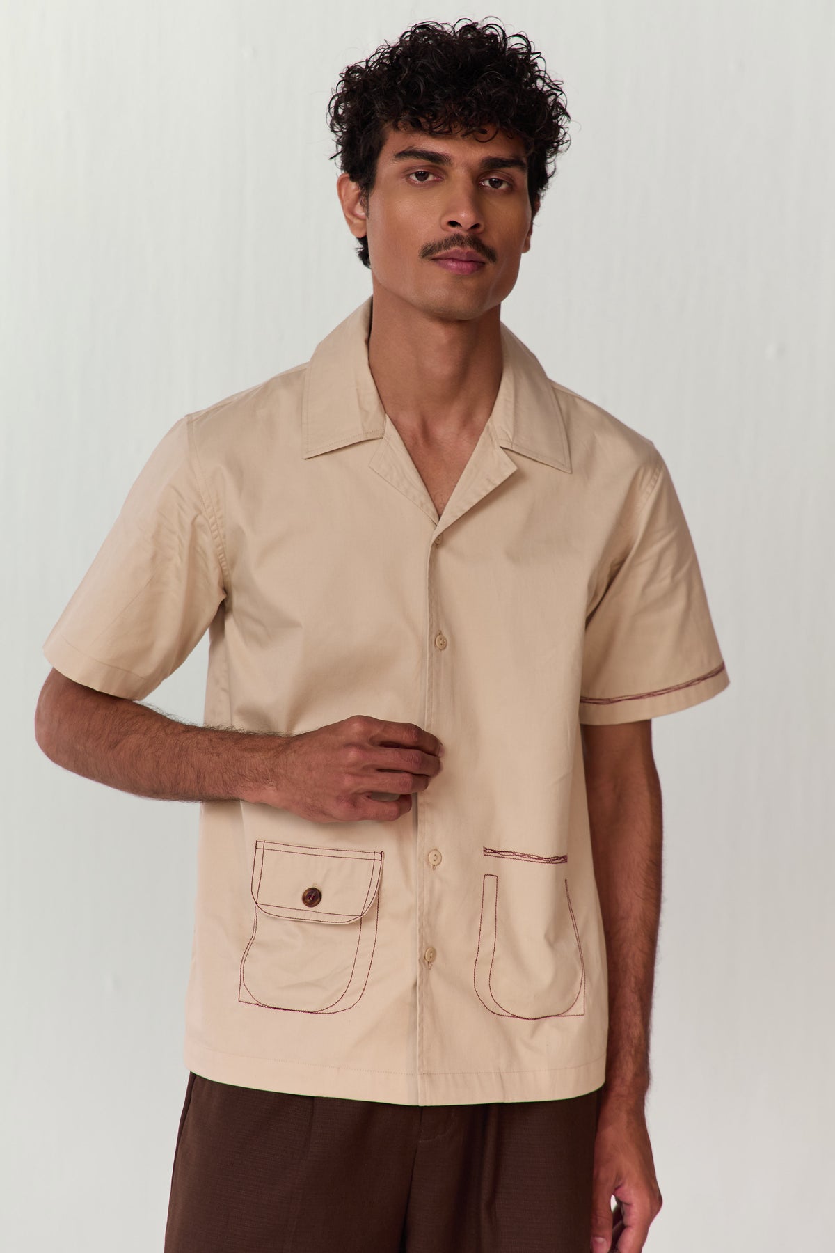 DOODLE SUMMER SHIRT-BEIGE