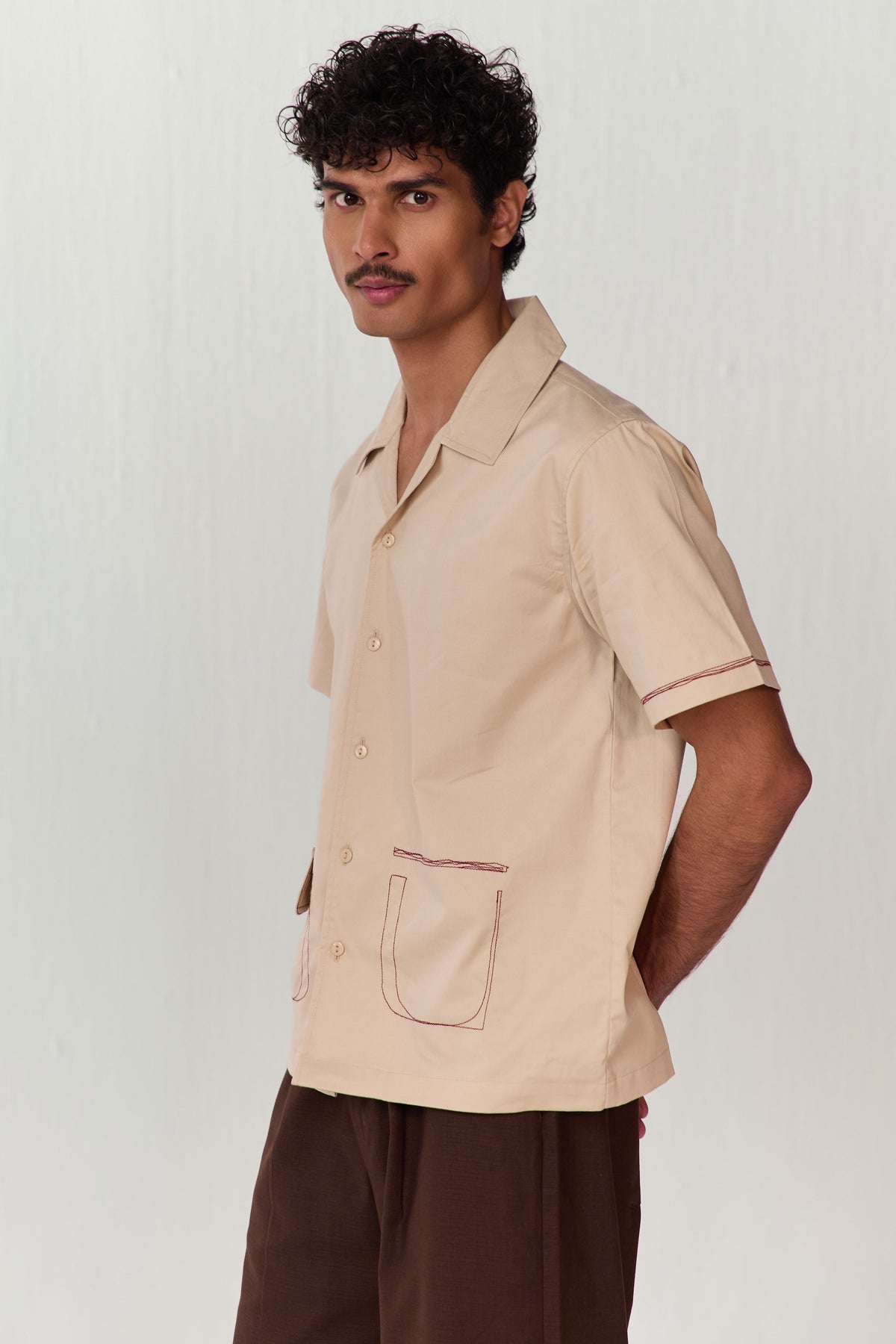 DOODLE SUMMER SHIRT-BEIGE