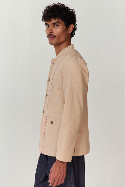 DOODLE SUMMER SHACKET-ECRU