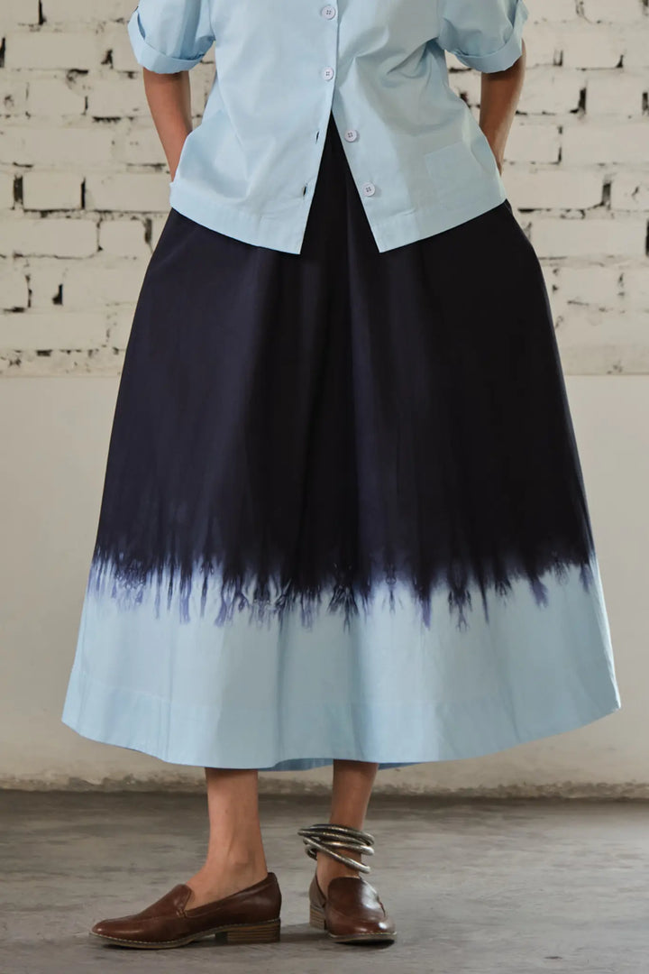 TONK DRIP SKIRT- BLUE