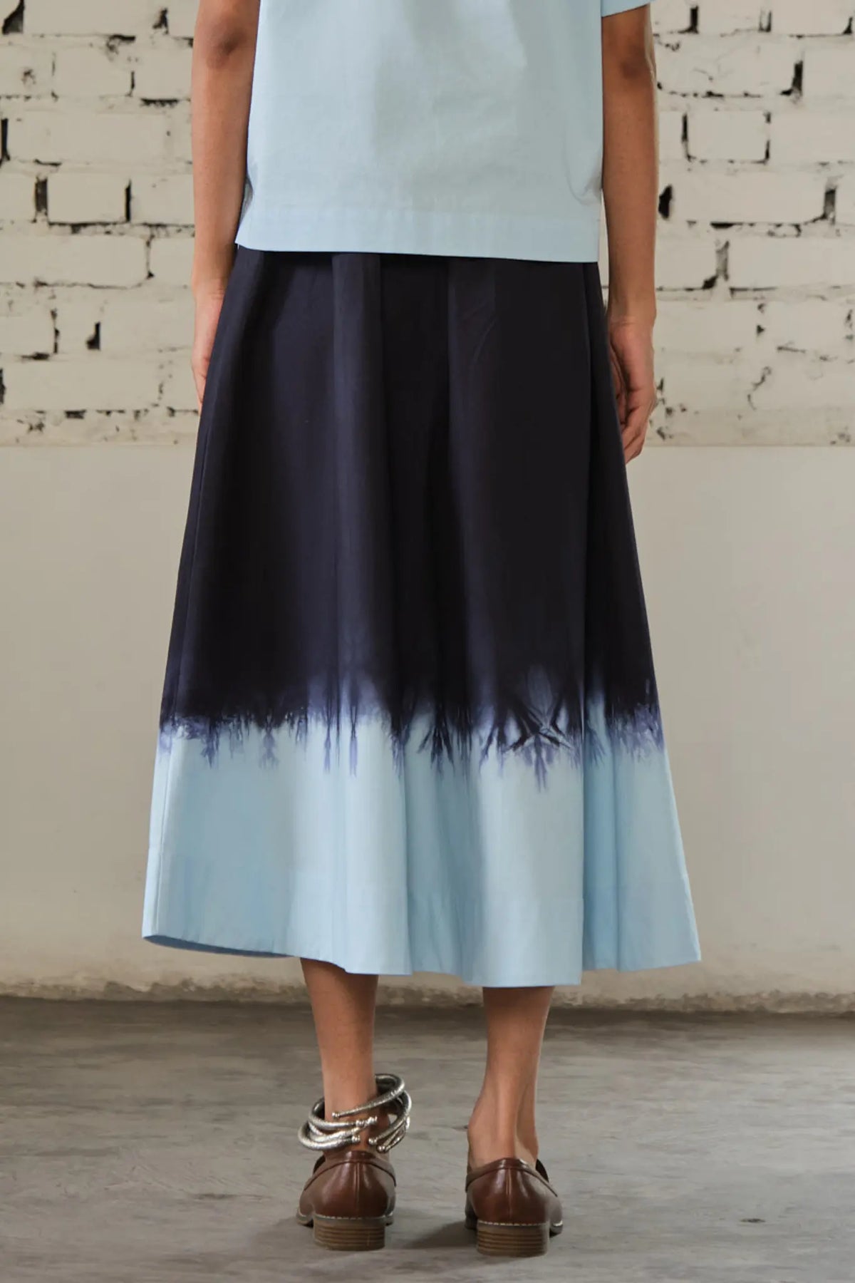 TONK DRIP SKIRT- BLUE