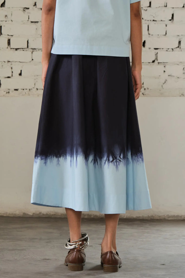 TONK DRIP SKIRT- BLUE