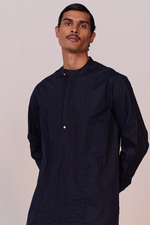 Load image into Gallery viewer, ANUV KURTA SET-SUMMER NAVY