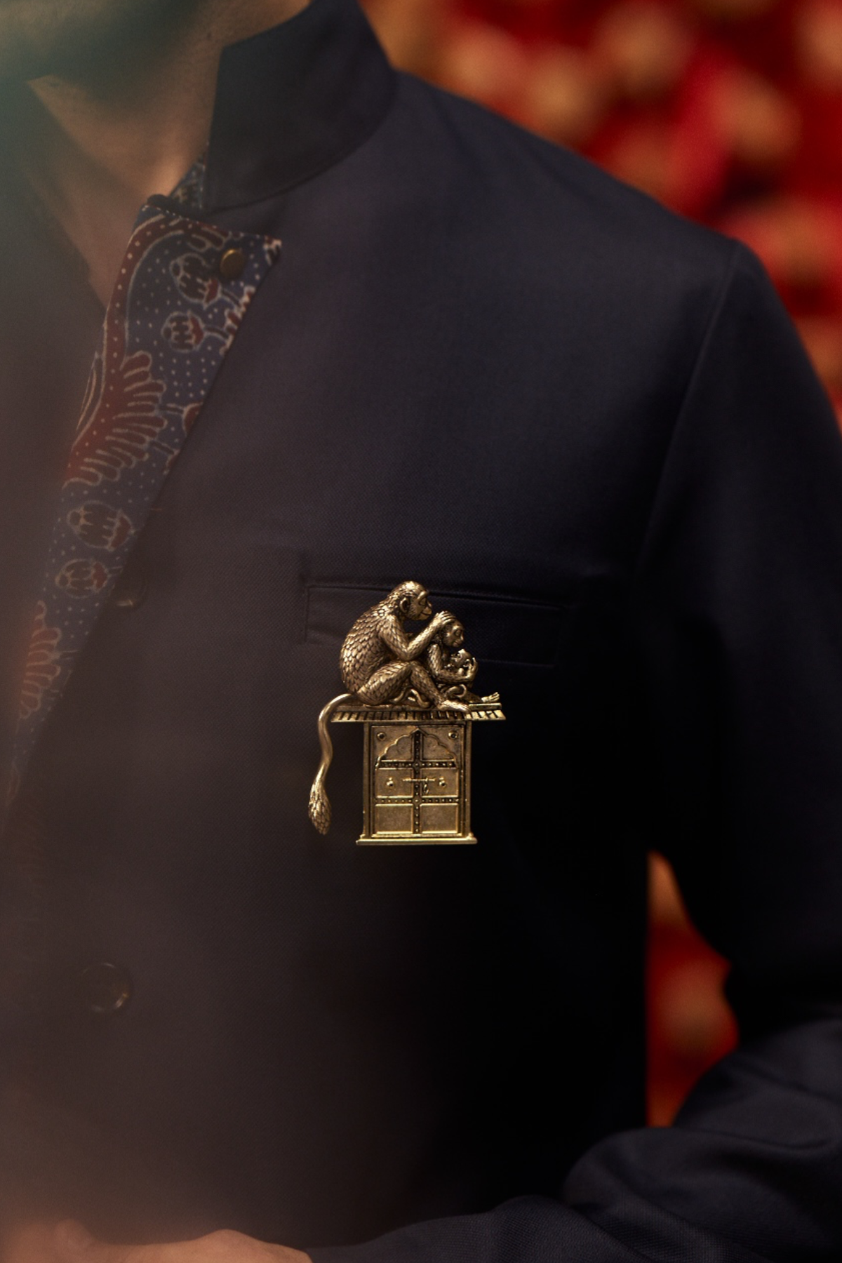 Monkey Festive Brooch- Parivar