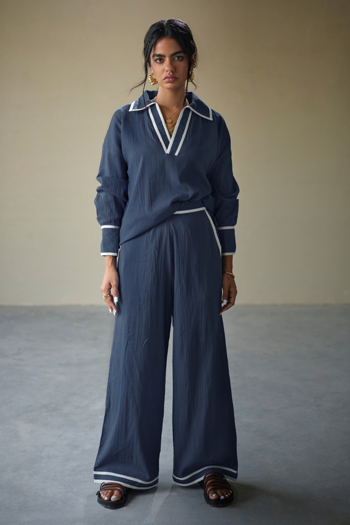 VOYLA CRUSHED COTTON SET
