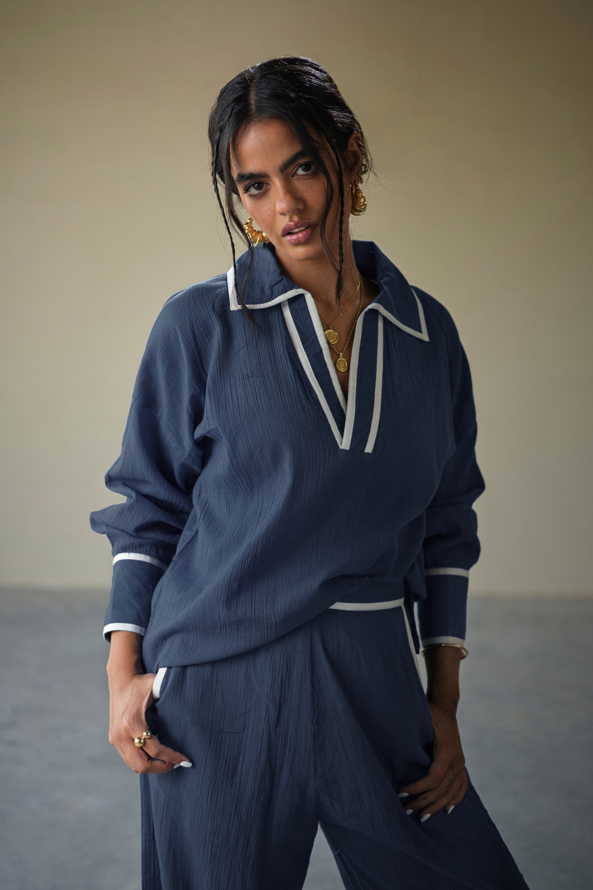 VOYLA CRUSHED COTTON SET