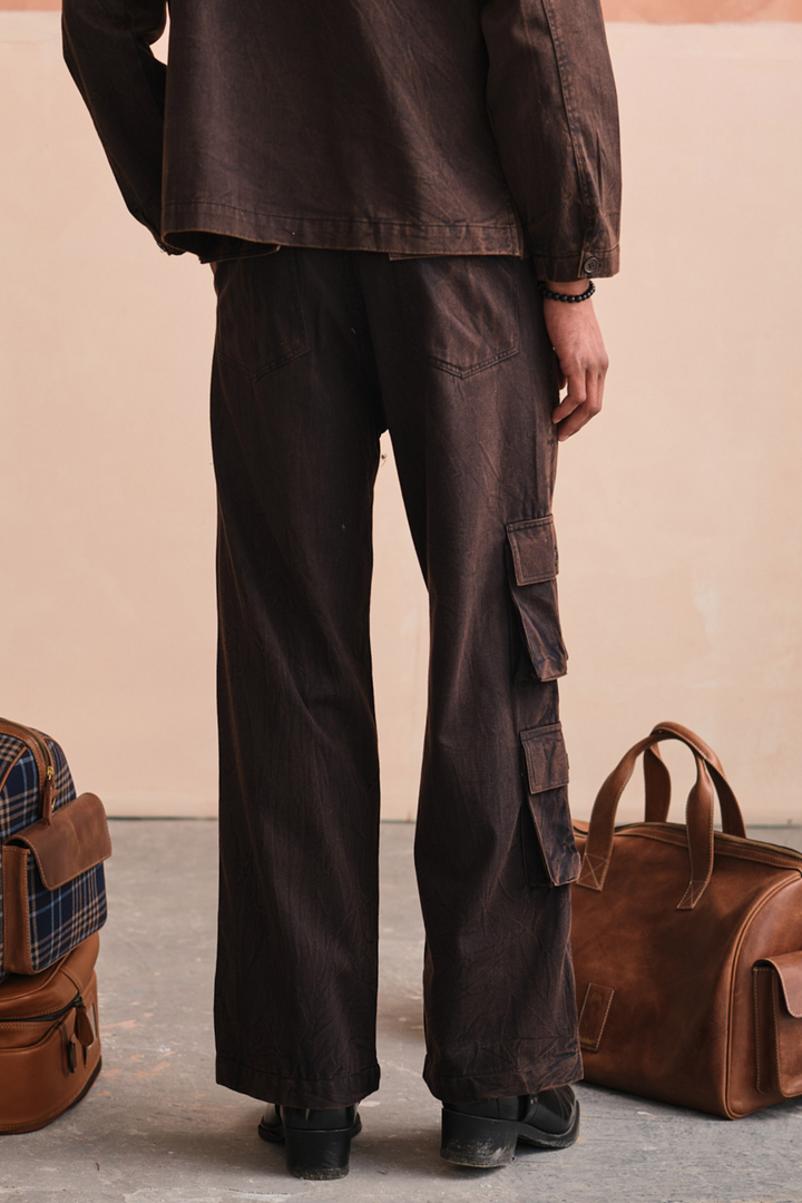 ALVARO CARGO PANTS-STONED BLACK