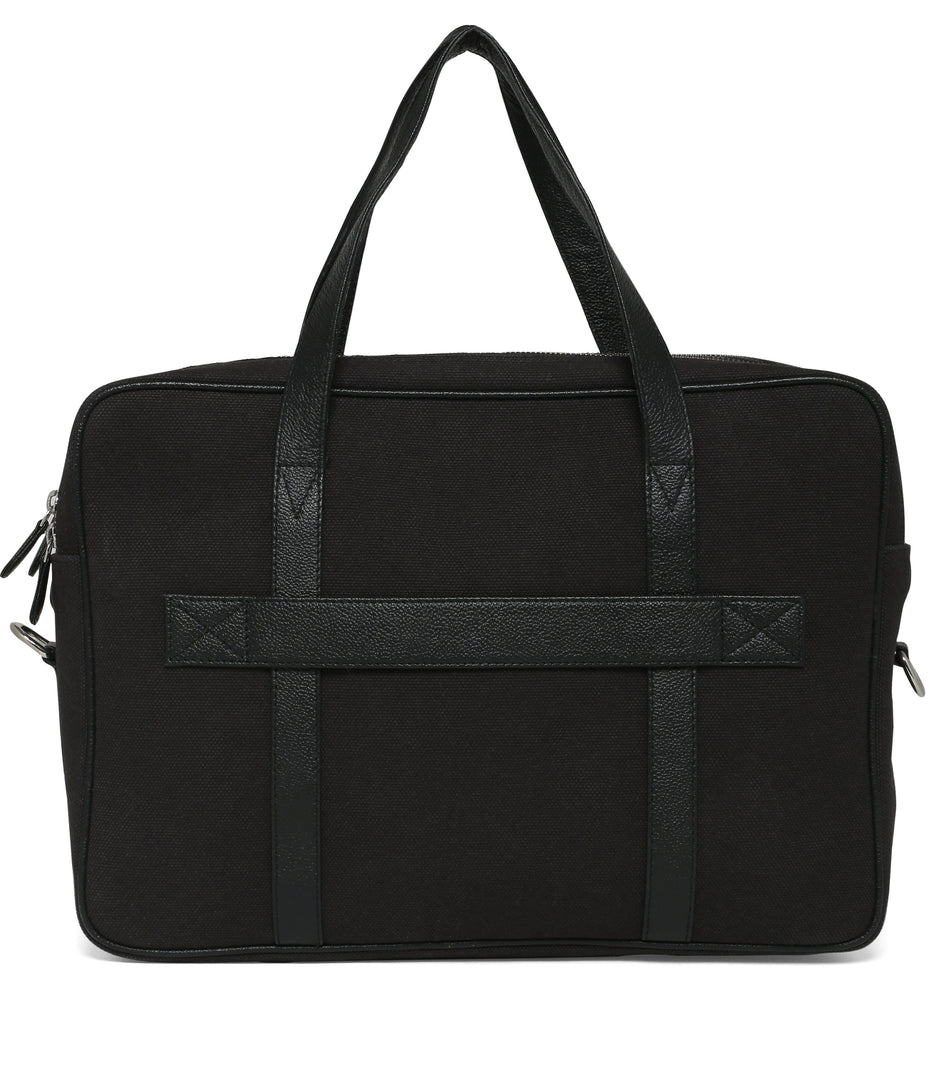 FREDDY CANVAS LAPTOP BAG-BLACK