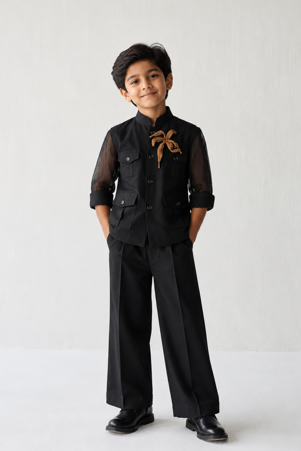 nehru jacket linen and silk shirt