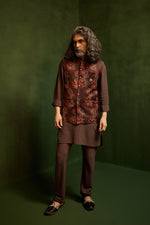Load image into Gallery viewer, ZAKIR NEHRU JACKET SET-GREY ( SET OF 3)
