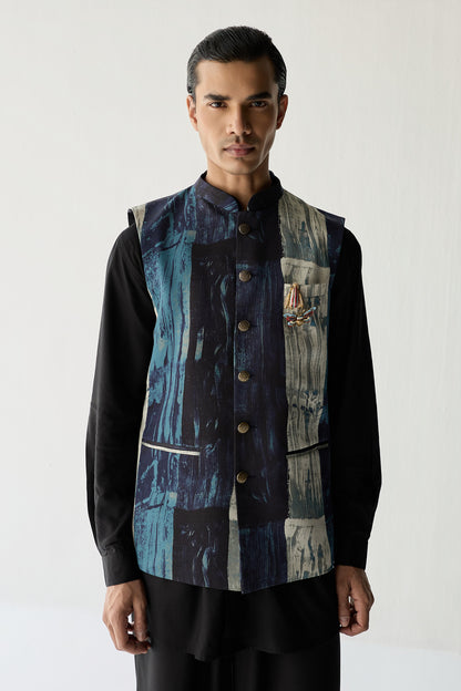 MIHIR NEHRU JACKET SET-DRIP ( SET OF 3)