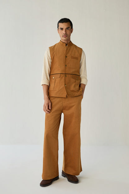 CORDUROY HUNTER JACKET SET-BURNT ( Set Of 2)