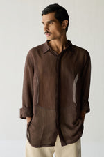 Load image into Gallery viewer, MIRZA SILK SHIRT-TAN
