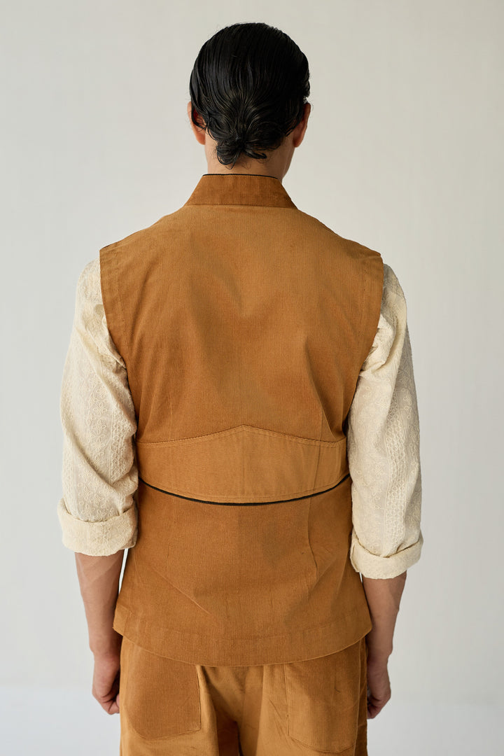 CORDUROY HUNTER JACKET SET-BURNT ( Set Of 2)