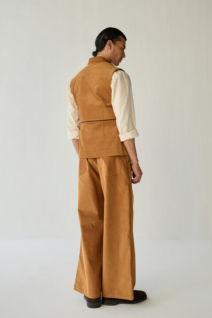 CORDUROY HUNTER JACKET SET-BURNT ( Set Of 2)