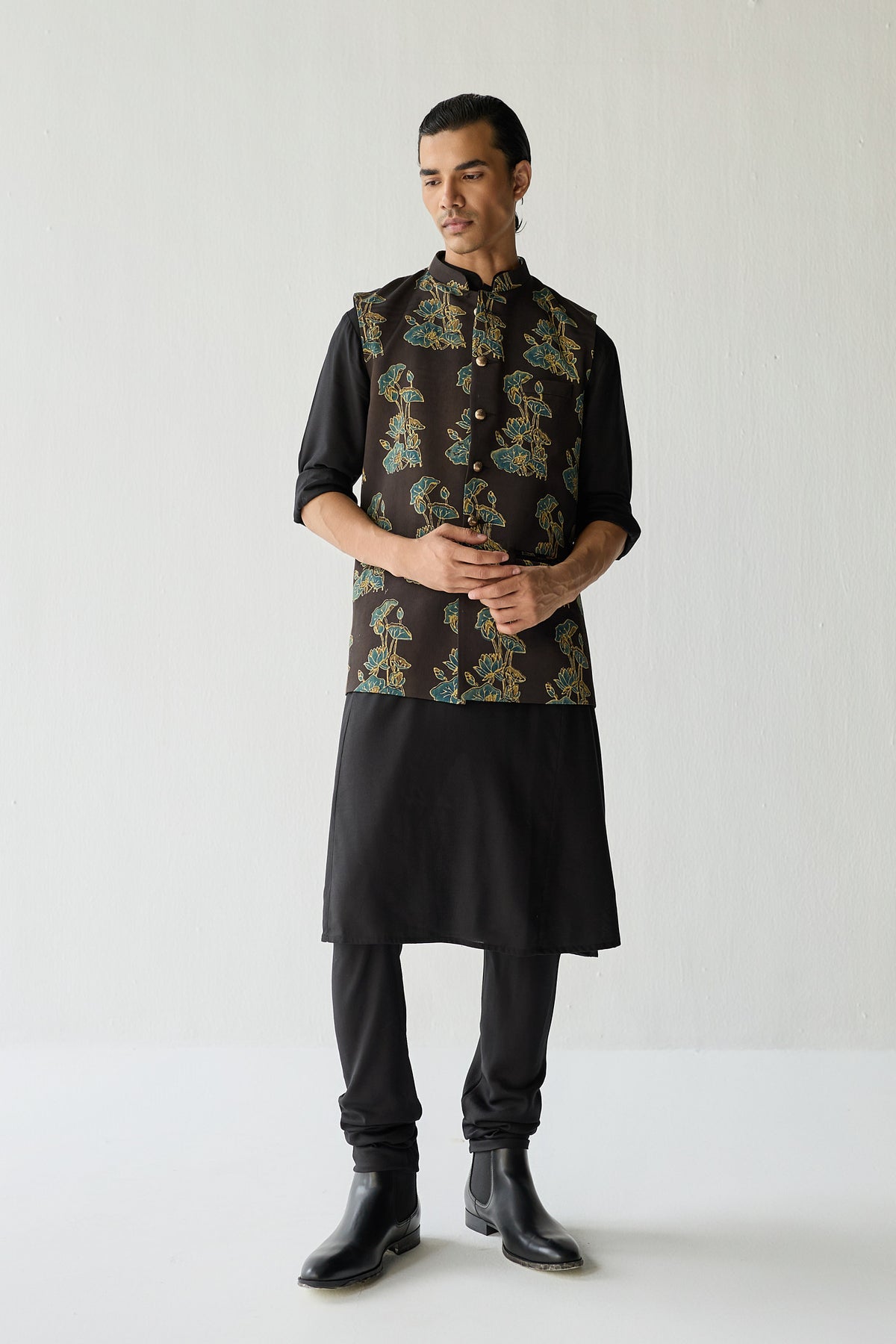 ASIM NEHRU JACKET SET-FLORA ( SET OF 3)