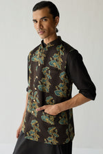 Load image into Gallery viewer, ASIM NEHRU JACKET SET-FLORA ( SET OF 3)
