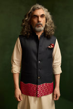 Load image into Gallery viewer, WAHID NEHRU JACKET SET- BROCADE ( SET OF 3)
