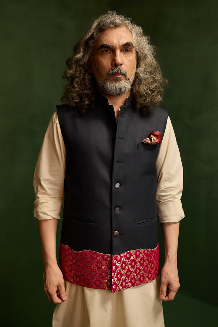 WAHID NEHRU JACKET SET- BROCADE ( SET OF 3)