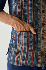 Load image into Gallery viewer, AJRAK INDIE NEHRU JACKET SET ( SET OF 3)

