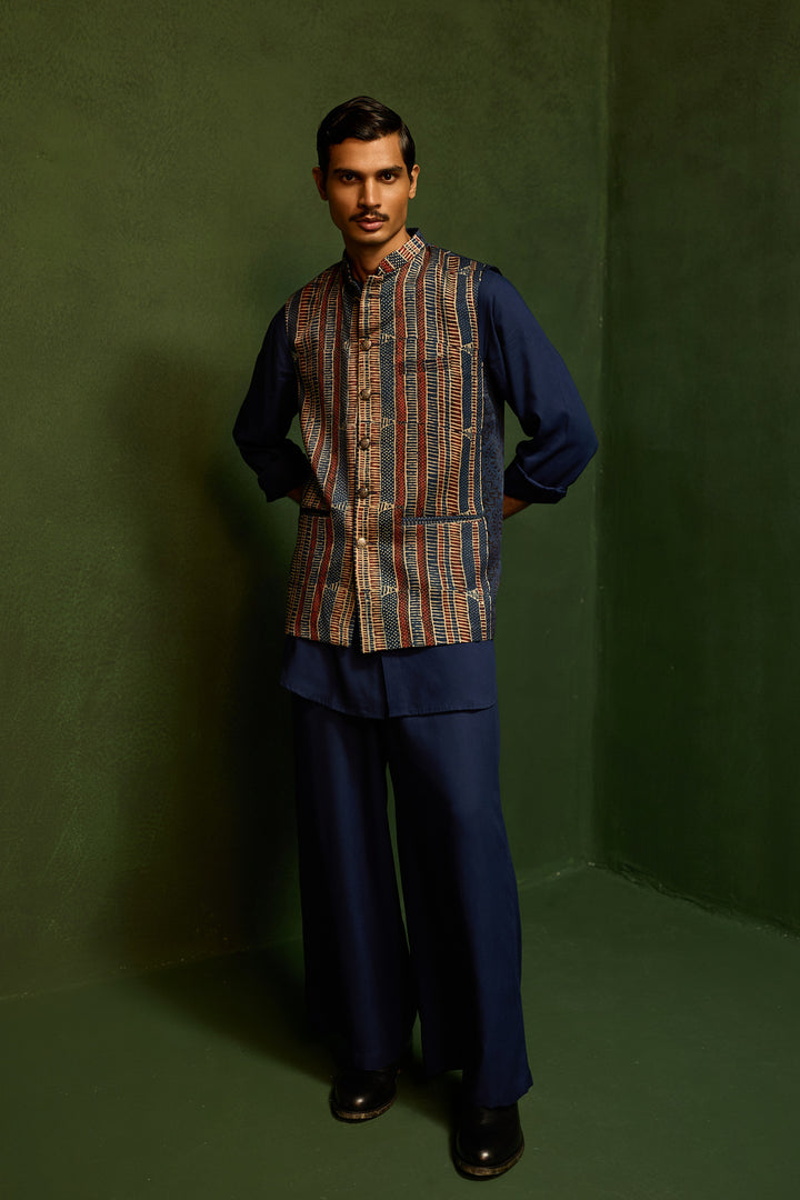AJRAK INDIE NEHRU JACKET SET ( SET OF 3)