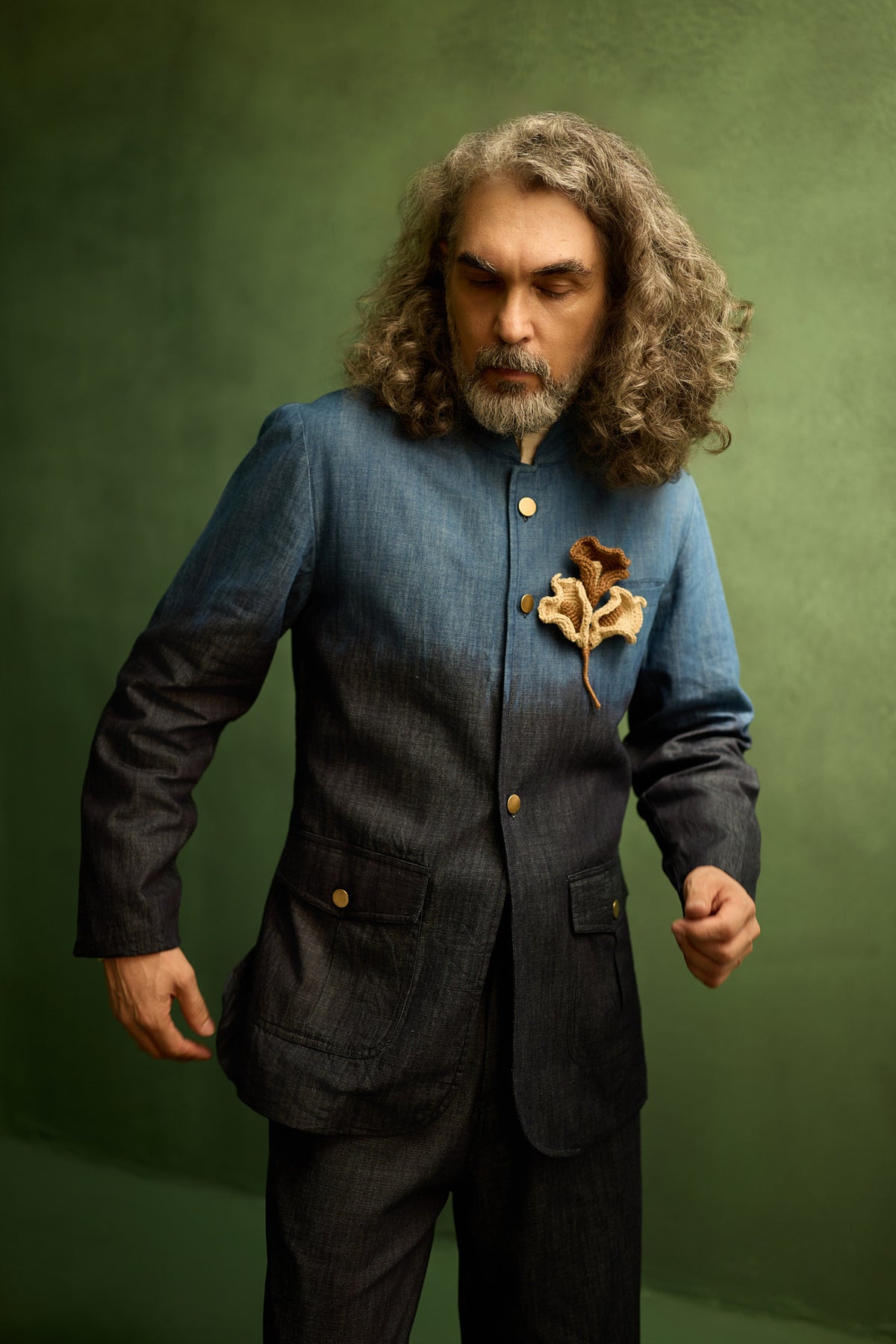 SAHEJ BANDGALA JACKET-DENIM