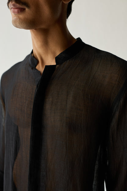 MIRZA SILK SHIRT- BLACK