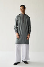 Load image into Gallery viewer, SAMAY DRAPE JACKET SET- GREY ( SET OF 3)
