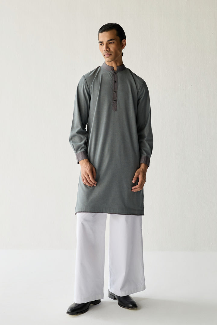 SAMAY DRAPE JACKET SET- GREY ( SET OF 3)