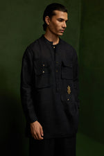 Load image into Gallery viewer, MATKA SILK KURTA SET- BLUE
