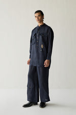 Load image into Gallery viewer, MATKA SILK KURTA SET- BLUE
