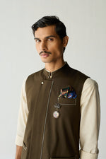 Load image into Gallery viewer, PACHO NEHRU JACKET SET- GREEN ( SET OF 3)
