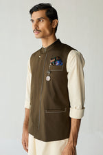 Load image into Gallery viewer, PACHO NEHRU JACKET SET- GREEN ( SET OF 3)
