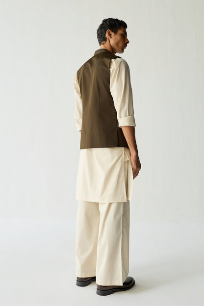 PACHO NEHRU JACKET SET- GREEN ( SET OF 3)