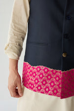 Load image into Gallery viewer, WAHID NEHRU JACKET SET- BROCADE ( SET OF 3)
