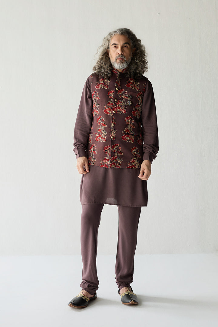 ZAKIR NEHRU JACKET SET-GREY ( SET OF 3)