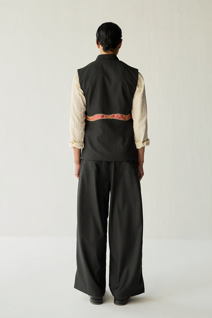 JAWAR PINSTRIPE SET-BROCADE ( Set Of 2)