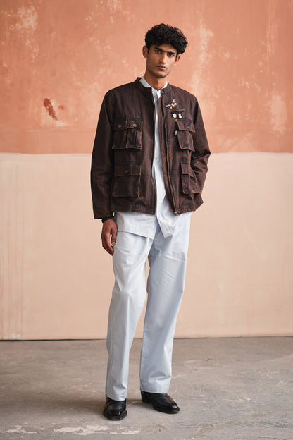 UTILITY JACKET-STONED BLACK