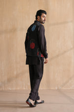 Load image into Gallery viewer, MANAV NEHRU JACKET SET-BLACK(SET OF 3)
