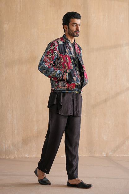 MIRZA BOMBER JACKET-PATCHWORK