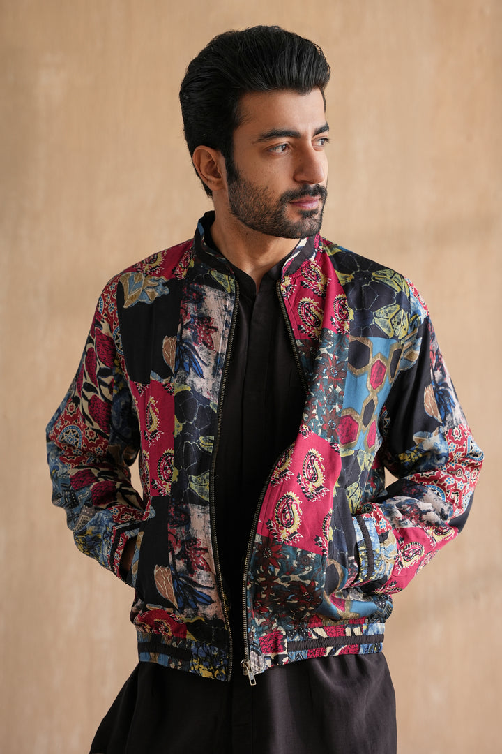MIRZA BOMBER JACKET SET-PATCHWORK (SET OF 3)