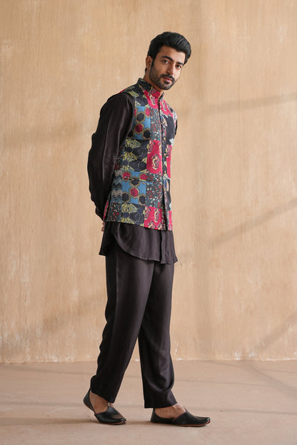 FAIZ NEHRU JACKET-PATCHWORK