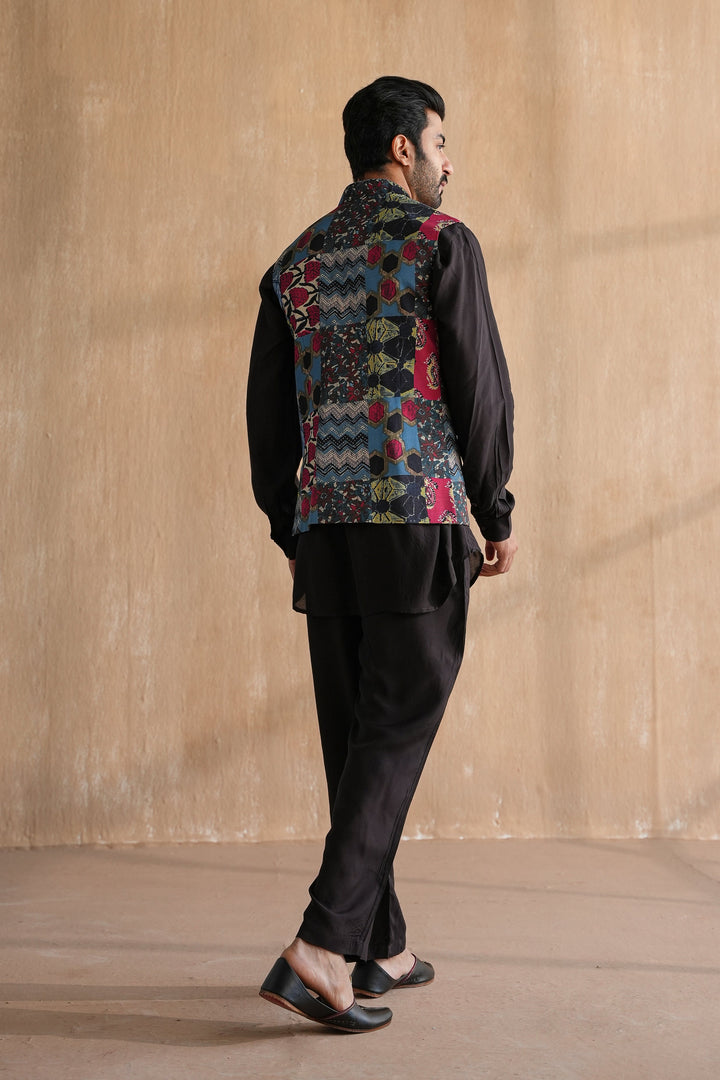 FAIZ NEHRU JACKET-PATCHWORK