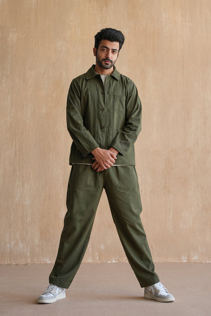 GRAHAM CO-ORD SET- OLIVE