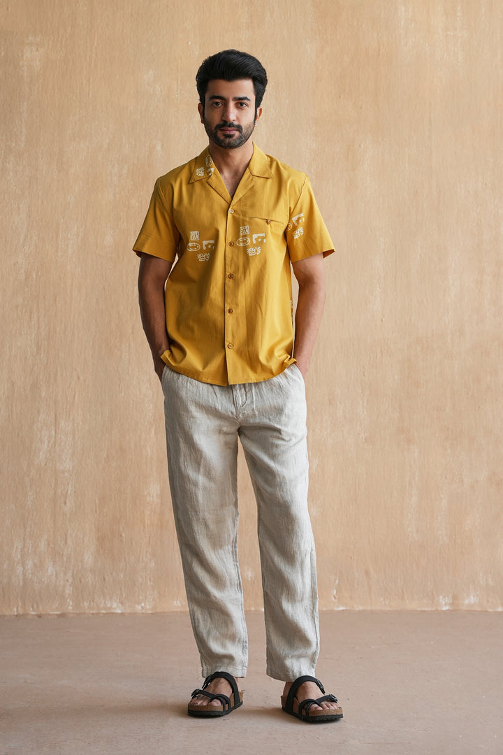 BOIS TATOO SHIRT-MUSTARD