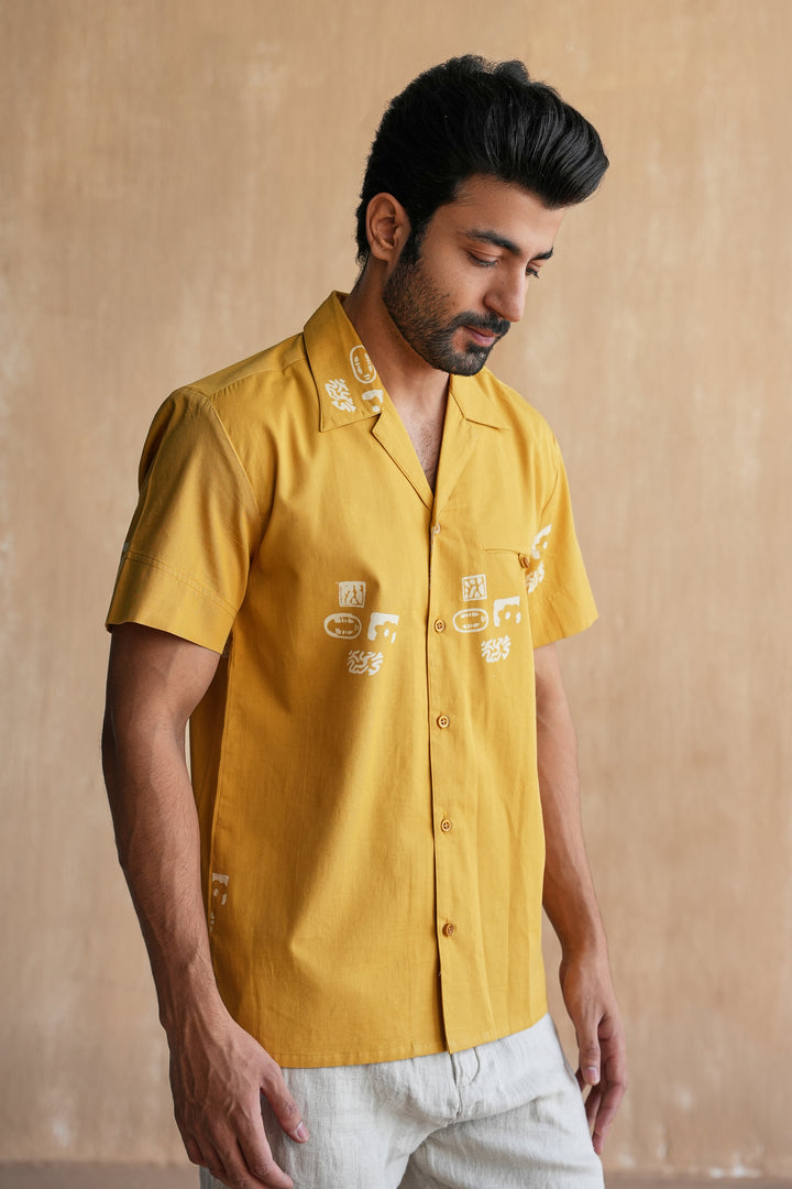 BOIS TATOO SHIRT-MUSTARD