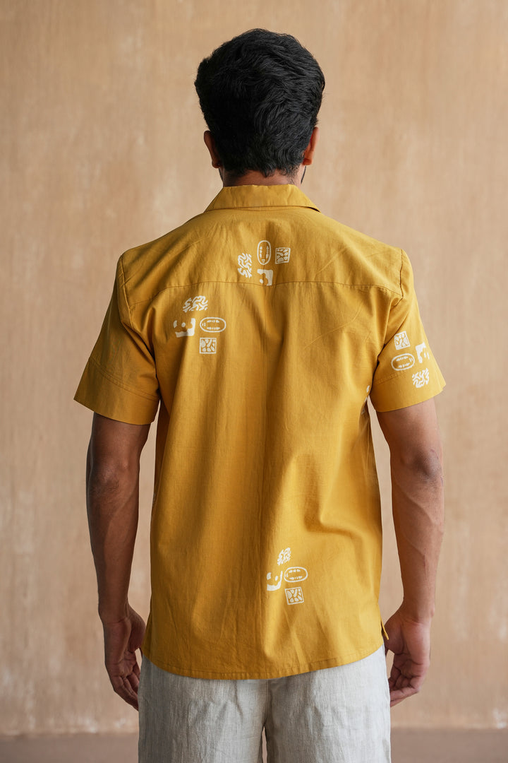 BOIS TATOO SHIRT-MUSTARD