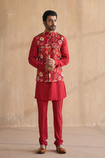 Load image into Gallery viewer, VIVAAN NEHRU JACKET SET-DAY FLORALS(SET OF 3)
