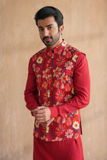 Load image into Gallery viewer, VIVAAN NEHRU JACKET SET-DAY FLORALS(SET OF 3)
