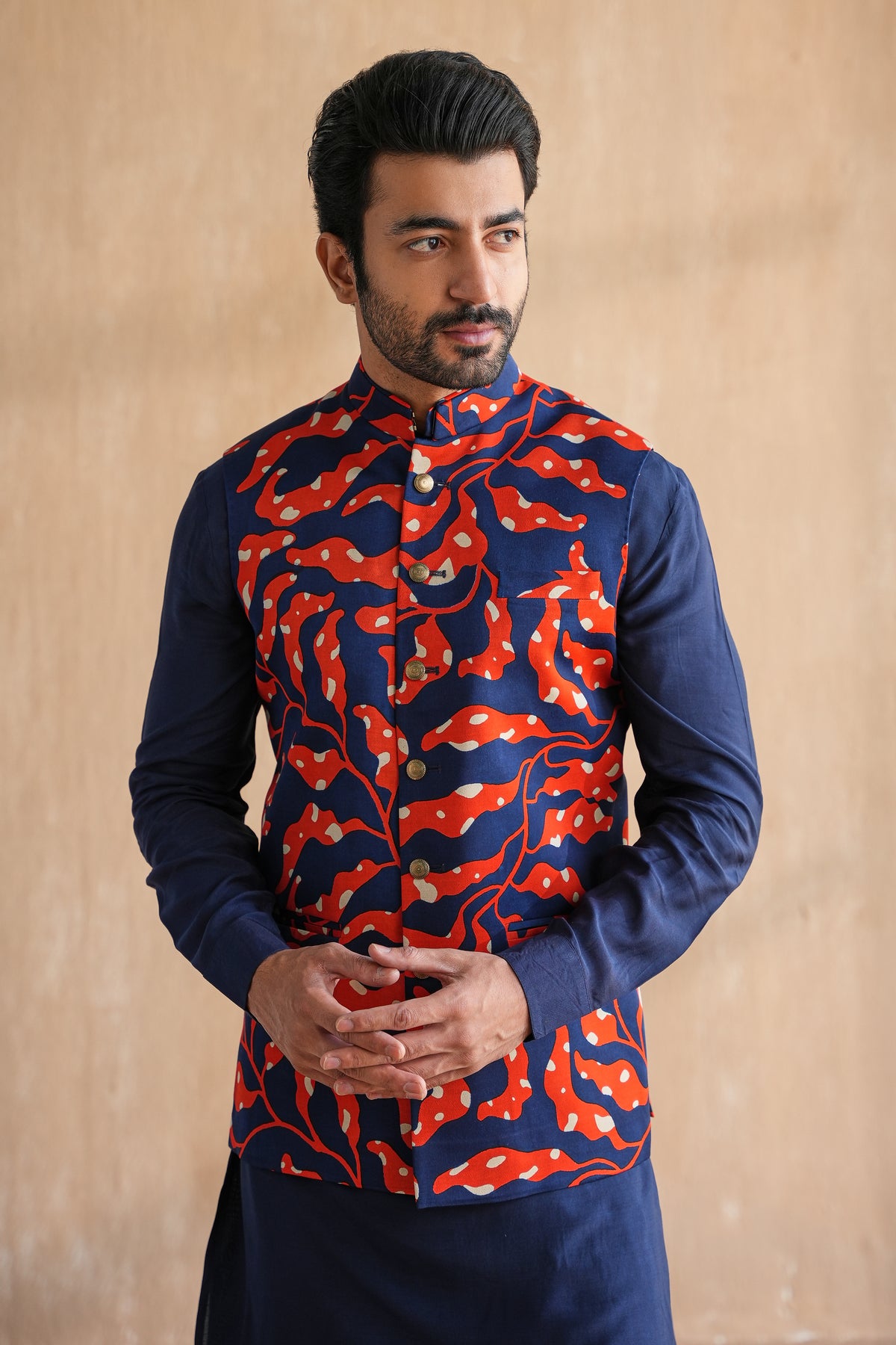 VIVAAN NEHRU JACKET- FLORA